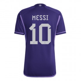 Fotbalové dres Messi 10 Argentina Venkovní Mistrovství Světa 2022 Krátký Rukáv